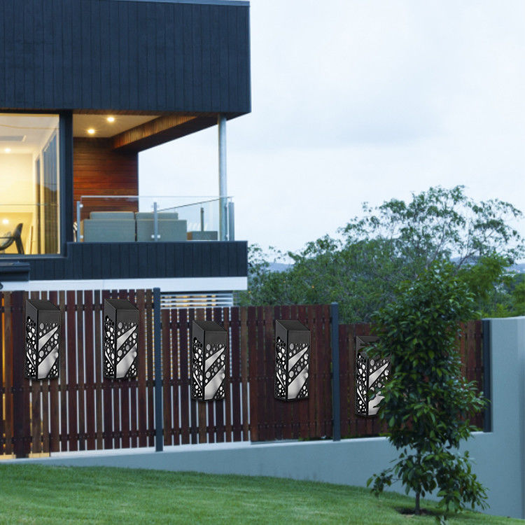 โคมไฟติดผนังพลังงานแสงอาทิตย์สี่เหลี่ยมกันน้ำ IP65 คุณภาพสูงสำหรับตกแต่งกลางแจ้ง