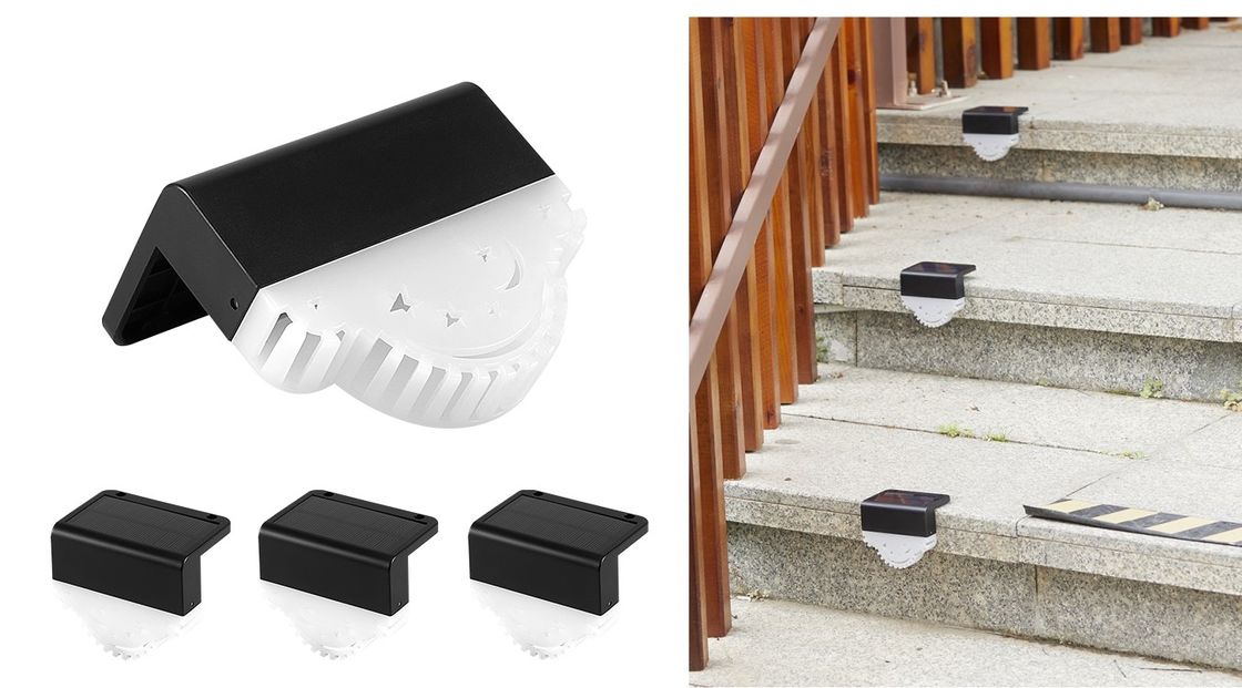 ไฟสวนพลังงานแสงอาทิตย์รูปเฟือง ไฟรั้ว LED ไฟรั้วบันได RGB สีสันสดใส