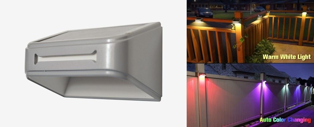 รูปแบบที่ไม่ซ้ำกันไฟสวนพลังงานแสงอาทิตย์ตกแต่งไฟสนามหญ้ารั้วผนังหลายสี