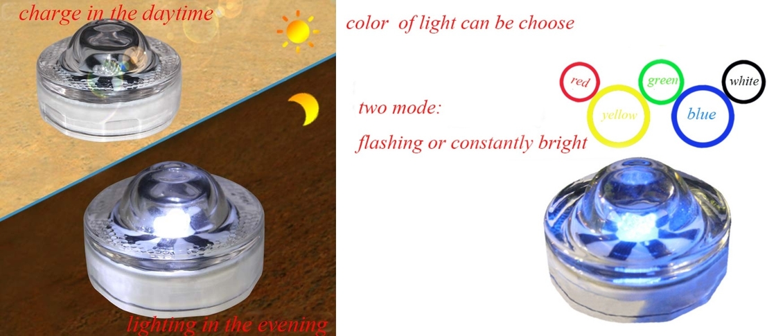 ตาแมวพลังงานแสงอาทิตย์ Solar LED Road Studs กระจกนิรภัยสำหรับทางเดินถนน