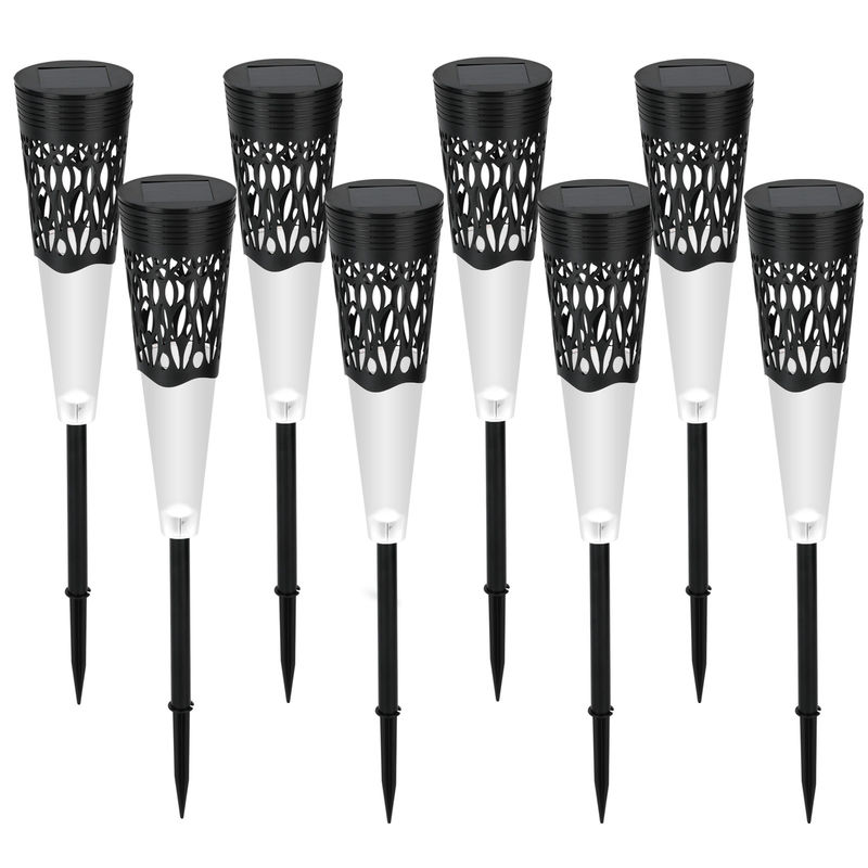 แผงโซลาร์เซลล์ตกแต่ง RGB ไฟกลางแจ้งเส้นทางภูมิทัศน์ที่สดใสคงที่สำหรับสนามหญ้า