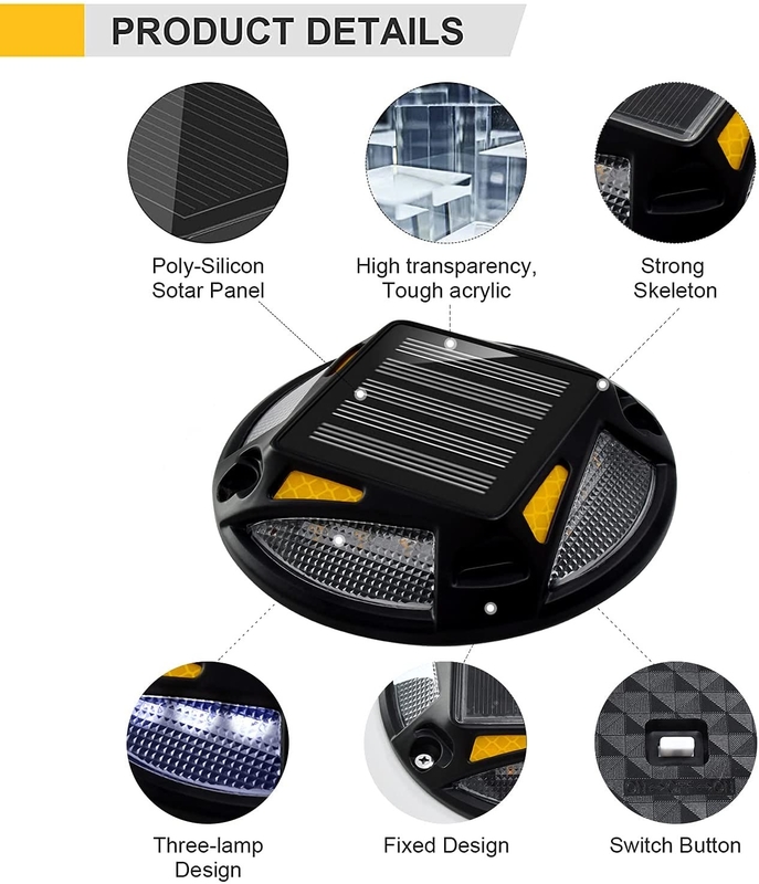 แท่นวาง LED พลังงานแสงอาทิตย์อลูมิเนียมไฟเครื่องหมายถนนไร้สายสำหรับทางเท้าขั้นบันได