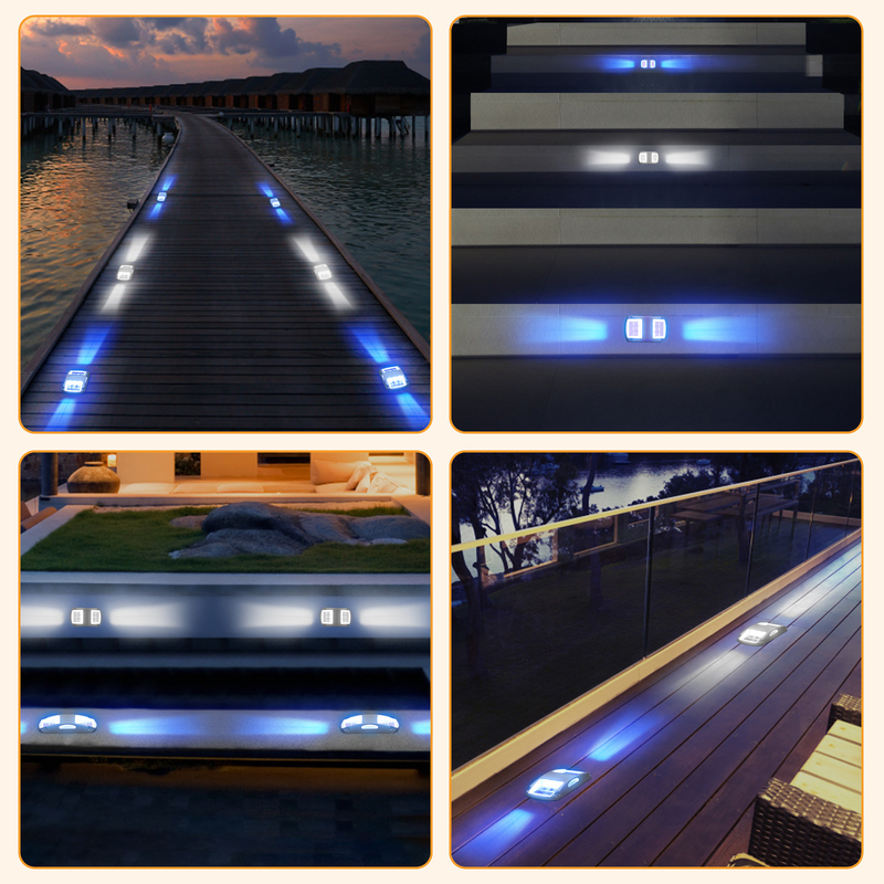 ไฟพื้นสวนแสงอาทิตย์ที่ทนทาน IP68 ไฟพื้น LED กันน้ําภายนอก สําหรับทางเดิน