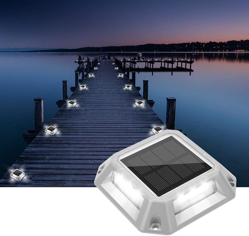 12PCS LED Bead Solar LED Driveway ไฟดักสําหรับการเตือนภายนอก สวนทาง