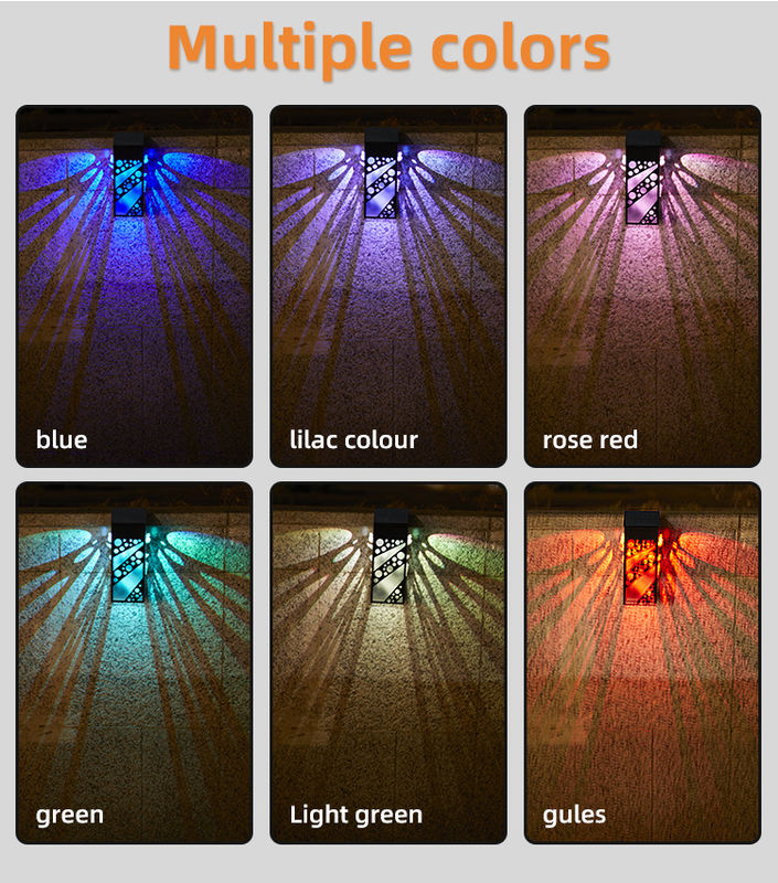 IP65 กันน้ํา แสงอาทิตย์ไฟผนังสําหรับการออกแบบภูมิทัศน์ รั้วสวนและอื่น ๆ