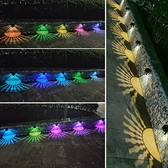 ไฟฟ้าพลังแสงอาทิตย์หลายสี เปลี่ยนแปลงลานไฟ แสงสวนแสงแสงอาทิตย์