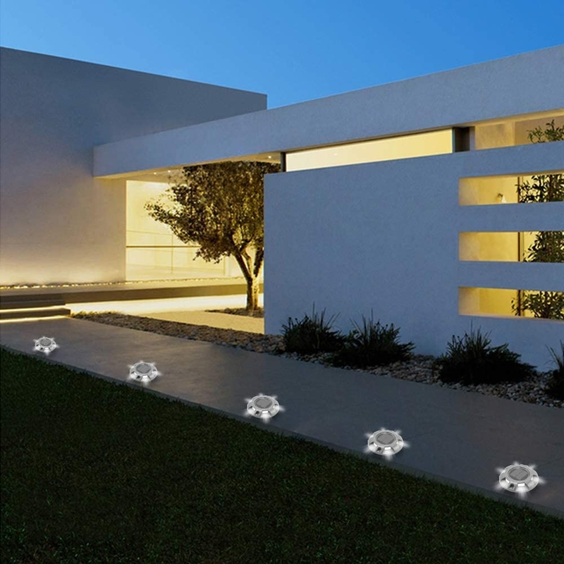 การเตือนภายนอก LED โซลารี ดอคแสง 165g สําหรับทางเท้า สวนทางเดิน สวน โซลารี step lamps
