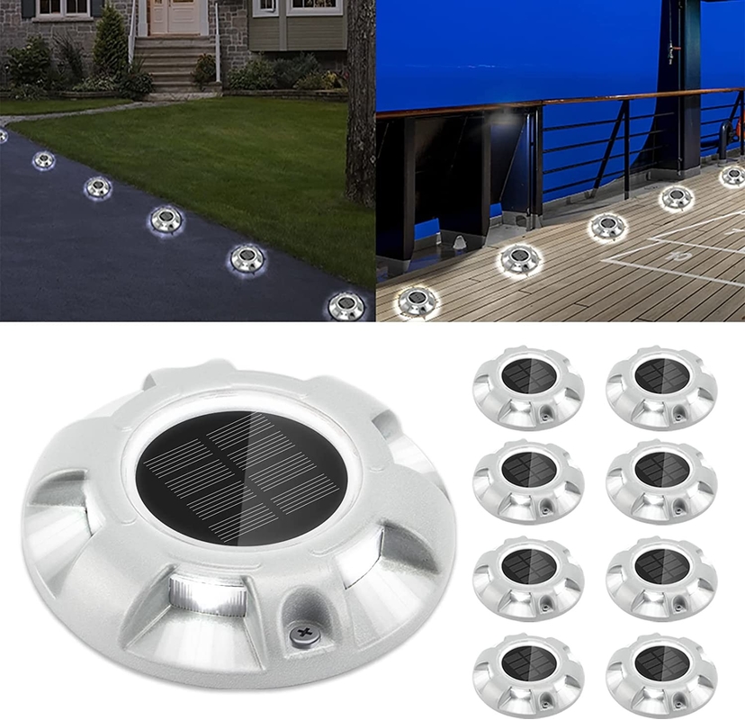 การเตือนภายนอก LED โซลารี ดอคแสง 165g สําหรับทางเท้า สวนทางเดิน สวน โซลารี step lamps