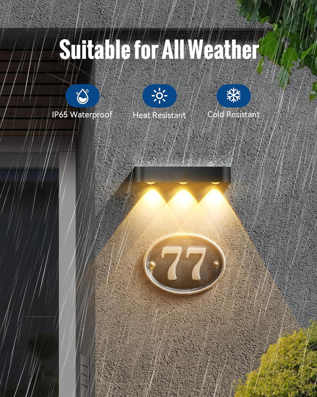ไฟประดับ LED ดําที่ใช้พลังแสงอาทิตย์ พร้อมโหมดเปิด/ปิดแบบคงและหายใจ