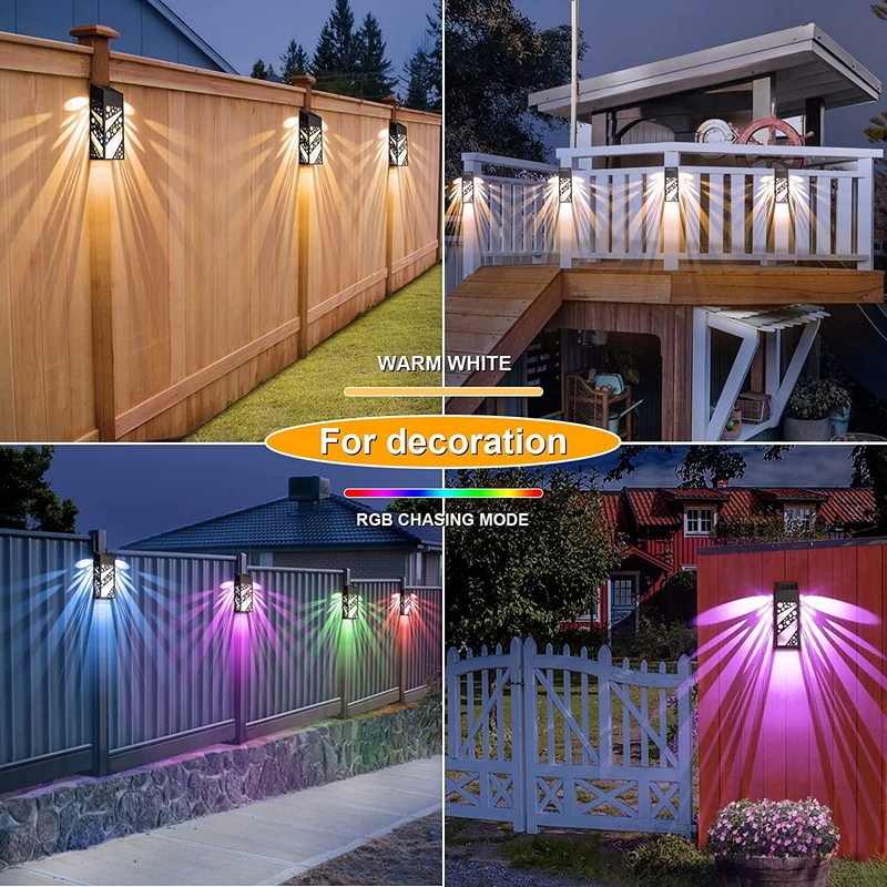 IP 68 กันน้ําแสงอาทิตย์ LED แสงระเบียงภายนอก ประดับแสงอาทิตย์ step dock Lamp สําหรับ patio yard