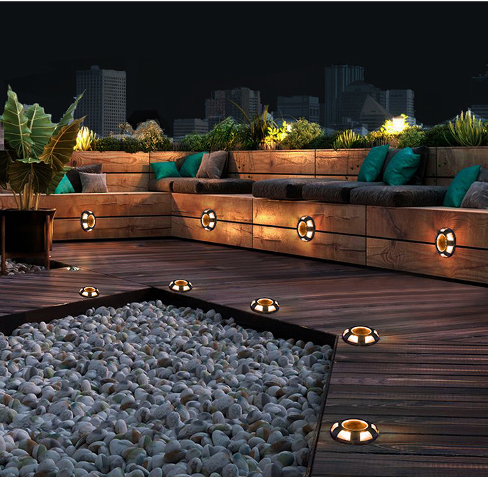 อลูมิเนียมกลางแจ้งแสงอาทิตย์ LED แสงภูมิทัศน์ Dock Light ประดับแสงแสงอาทิตย์