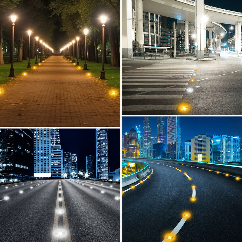 อลูมิเนียม LED โซลาร์ สายด่วน Stud Light สายด่วนสะท้อน