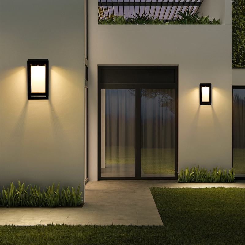 เซนเซอร์การเคลื่อนไหวภายนอกแสงแสงอาทิตย์ผนังแสงแสงอาทิตย์สวนสําหรับ Yard Fence Patio