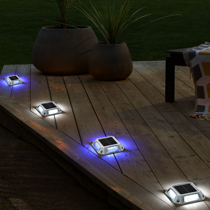 แสงแสงดวงอาทิตย์ LED อลูมิเนียม 20 ลูเมน IP68 กันน้ํา 4 แพ็คพร้อมติดตั้งสกรู