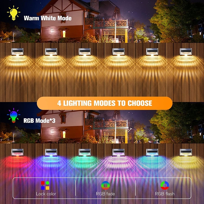 IP65 กันน้ําภายนอกแสงอาทิตย์ LED แสงรั้วสวน สวย สวนตกแต่งแสง