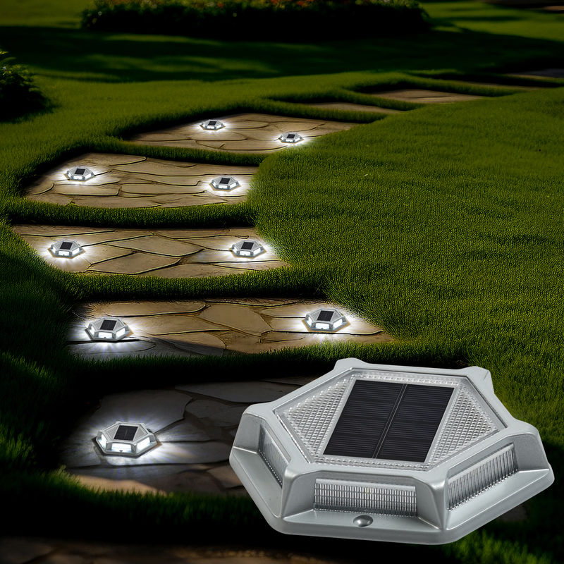 IP68 กันน้ํา อลูมิเนียม โซลาร์ ด็อก ไฟเย็น สีขาว สกรูติดตั้ง ไฟอาทิตย์