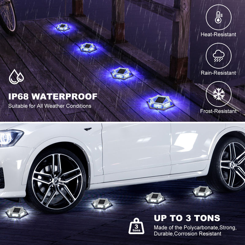 IP68 กันน้ํา อลูมิเนียม โซลาร์ ด็อก ไฟเย็น สีขาว สกรูติดตั้ง ไฟอาทิตย์