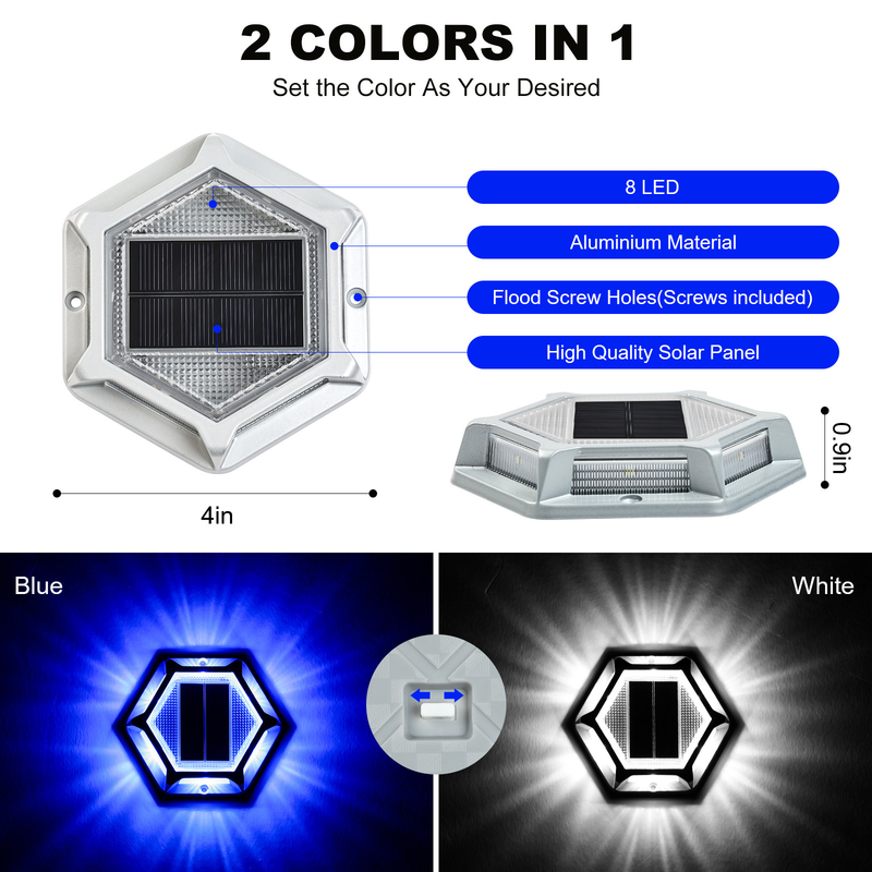 IP68 แสงดักดักแสงแสงอาทิตย์กันน้ํา 2V การติดตั้งสกรู แสง LED สําหรับการส่องแสงดักที่ปลอดภัย
