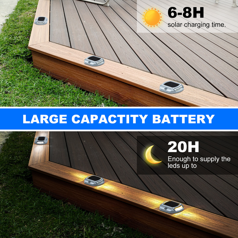 อลูมิเนียม LED โซลาร์ ดอก ไฟ S IP68 กันน้ํา แก้ไขการติดตั้งสกรูสําหรับท่าเรือ