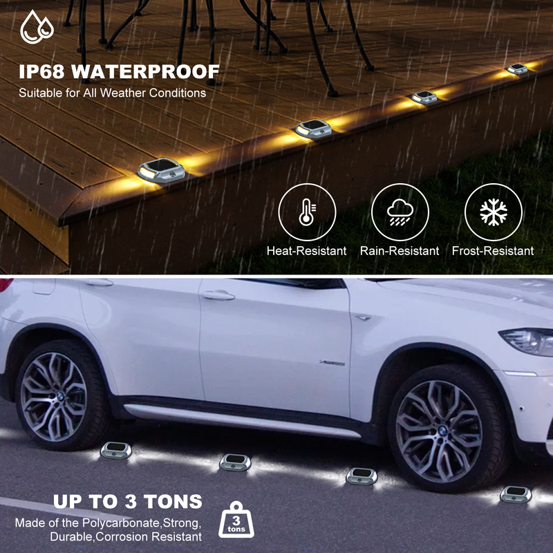 อลูมิเนียม LED โซลาร์ ดอก ไฟ S IP68 กันน้ํา แก้ไขการติดตั้งสกรูสําหรับท่าเรือ