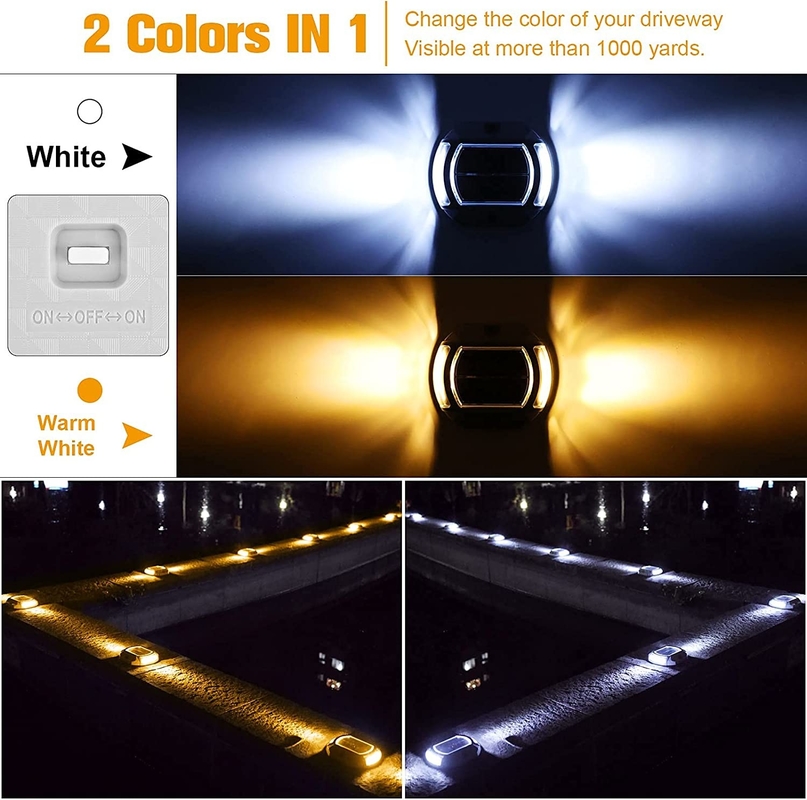 อลูมิเนียม LED โซลาร์ ดอก ไฟ S IP68 กันน้ํา แก้ไขการติดตั้งสกรูสําหรับท่าเรือ