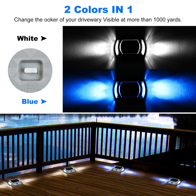 แสงแสงดวงอาทิตย์ LED IP68 กันน้ํา 2V สีฟ้า/ขาวเย็น 20 ลูเมน ความสว่าง ติดตั้งสกรู