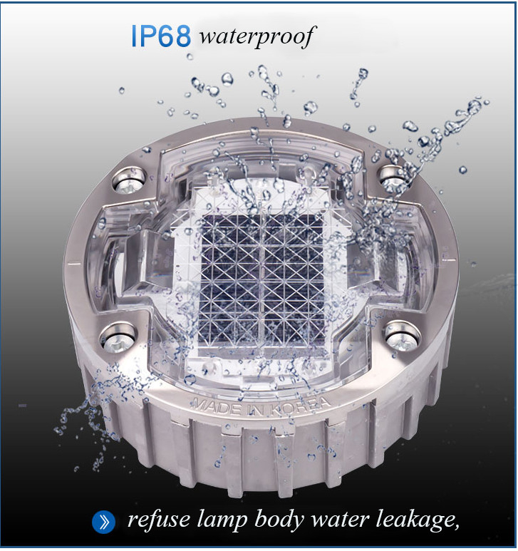 6 ชิ้น LED จํานวน ดวงอาทิตย์ LED Road Studs กับอายุการใช้งาน 3 ปีและแบตเตอรี่ Ni-Mh