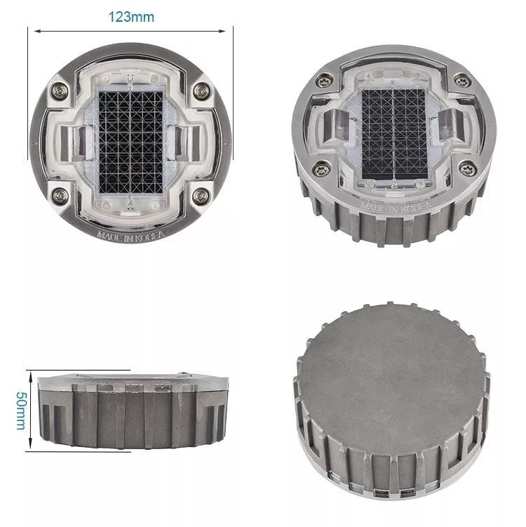 6 ชิ้น LED จํานวน ดวงอาทิตย์ LED Road Studs กับอายุการใช้งาน 3 ปีและแบตเตอรี่ Ni-Mh