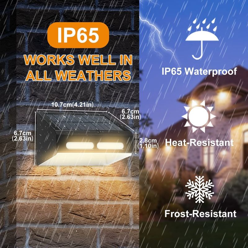 RGB กันน้ํา LED แสงแสงอาทิตย์ผนัง พร้อมความสว่างต่อเนื่อง IP65 การป้องกัน ABA PC Shell