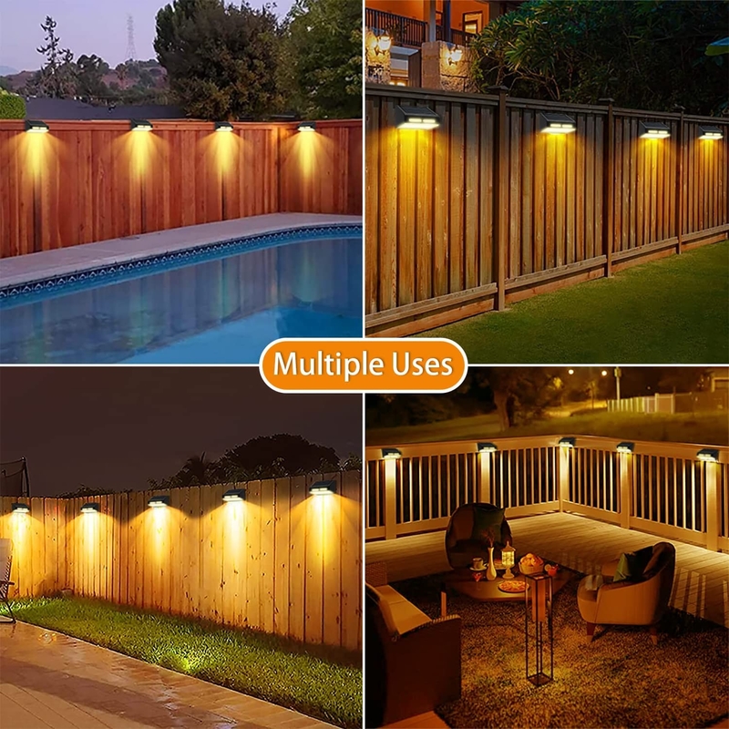 ABS Body LED Wall Light with Warm White RGB Lighting IP65 กันน้ํา 4 ชิ้น LED