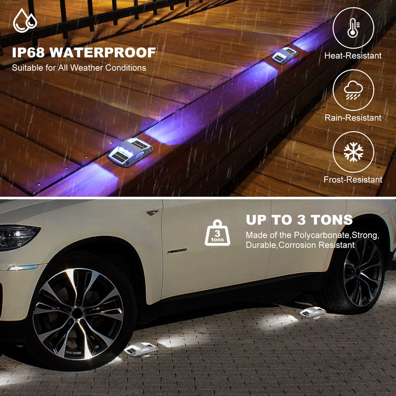 อลูมิเนียม โซลาร์ ด็อก ไลท์ ชุด 4 20 ลูเมน สีขาวเย็น LED Pathway Lighting Kit