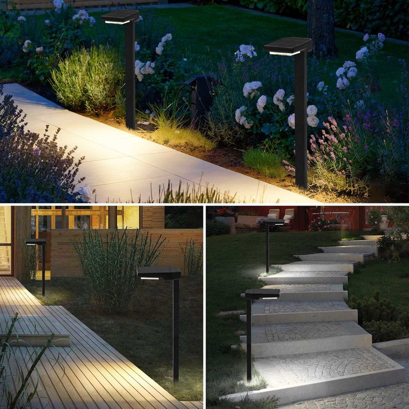 15 ชั่วโมงแสงอาทิตย์ LED ไฟสเต็ก IP65 กันน้ํา สําหรับ -20-70 เซลเซียส สิ่งแวดล้อม อัตโนมัติเปิด / ปิด