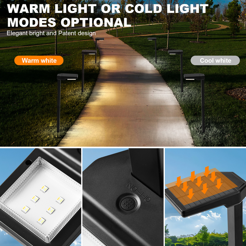 โมโนคริสตัลลีนซิลิคอน โซลาร์สเต็กแสงด้วย IP65 อัตรากันน้ําและ 2 ชิ้น LED ธนู