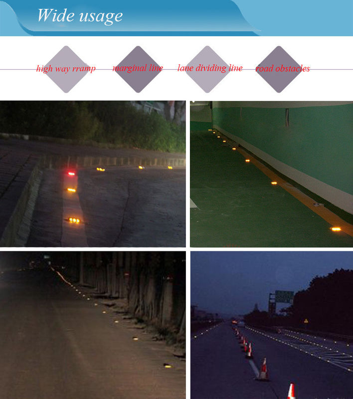 แสงสะท้อนแสงแสงอาทิตย์ LED Road Marker Light Stud Lamp แสงสะท้อนแสงแสงอาทิตย์