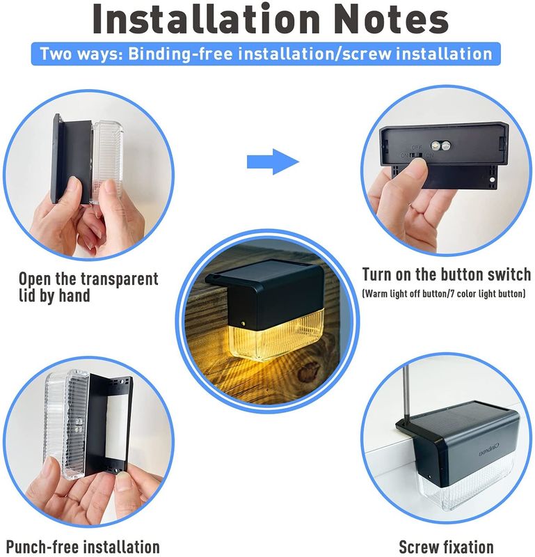 ไฟสวนแสงอาทิตย์ที่มิตรต่อสิ่งแวดล้อมที่มีเวลาชาร์จ 4-6 ชั่วโมงและ ABS PC