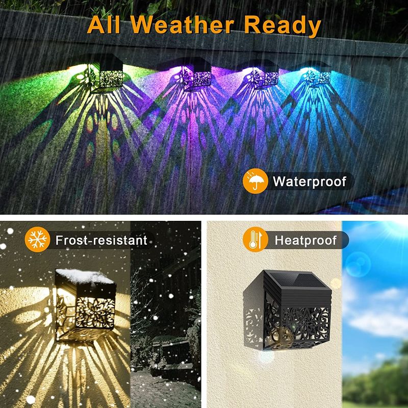 ไฟสวน LED ที่ใช้พลังแสงอาทิตย์ พร้อมแผ่นซิลิคอนโมโนคริสตัลในสีขาวอบอุ่น / เย็น / RGB