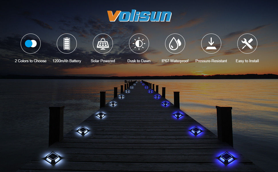 แสงดวงอาทิตย์ในท่าเรือกลางแจ้ง แสงดวงอาทิตย์แบบกันน้ํา แสงดวงอาทิตย์ 20 ลูเมน ความสว่าง 1.2V/600MAH แบตเตอรี่ อลูมิเนียม PC