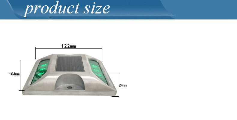 ขาว เหลือง แดง น้ําเงิน เขียว 330g 2V LED ดวงอาทิตย์แรงงานทางการ Studs การทํางาน -20C- 70C อลูมิเนียมสกัด