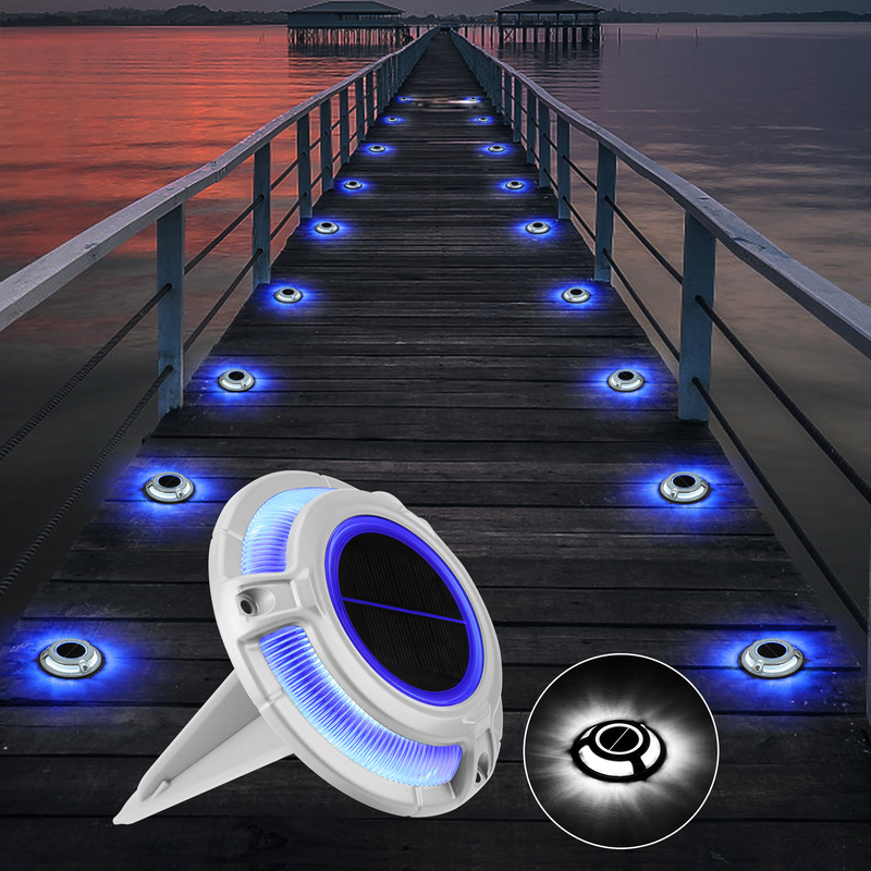2V LED Solar Dock Light อลูมิเนียม PC สกรูติดตั้งเลเยอร์ 3t 115*22.5MM
