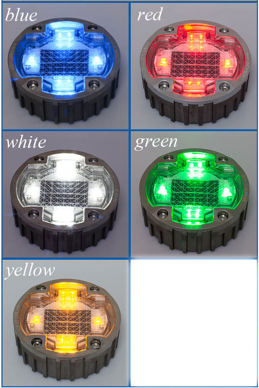 อัลลูมิเนียมสับสนธิ ดวงอาทิตย์ถนน studs กับ LED Light แบตเตอรี่ชาร์จใหม่ 1.2V / 600mAh MSDS