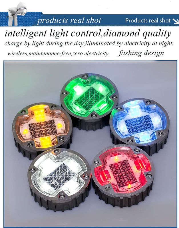 อัลลูมิเนียมสับสนธิ ดวงอาทิตย์ถนน studs กับ LED Light แบตเตอรี่ชาร์จใหม่ 1.2V / 600mAh MSDS