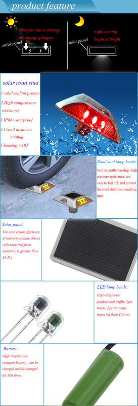 PBW อลูมิเนียม โซลาร์ โรด สตูด LED โซลาร์ โรด รีฟเลคเตอร์ สําหรับการเตือนความปลอดภัย