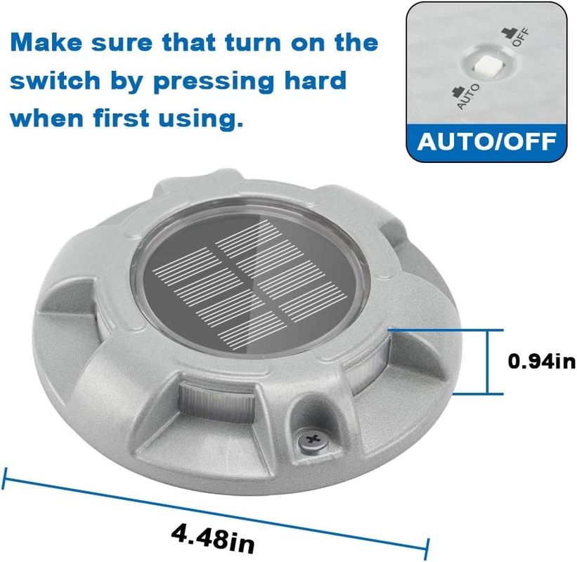 IP68 กันน้ํา อลูมิเนียมแสงอาทิตย์ deck dock floor light สําหรับทางสวน 114*22MM