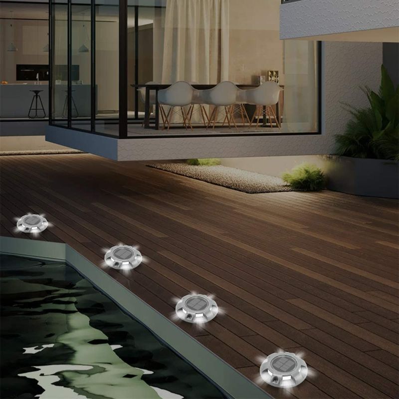 IP68 กันน้ํา อลูมิเนียมแสงอาทิตย์ deck dock floor light สําหรับทางสวน 114*22MM