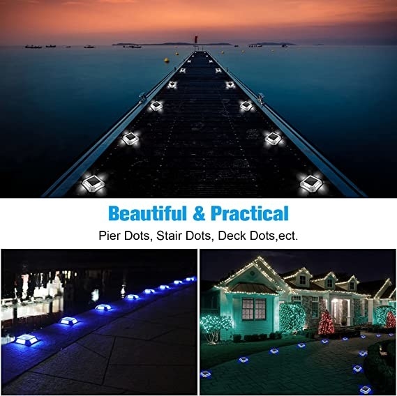 IP68 ป้องกันน้ําในภายนอก ทางเดิน ด้านถนน LED Road Stud Marker Step Light Driveway แสงพลังแสงอาทิตย์