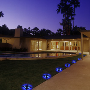 IP68 ป้องกันน้ําในภายนอก ทางเดิน ด้านถนน LED Road Stud Marker Step Light Driveway แสงพลังแสงอาทิตย์