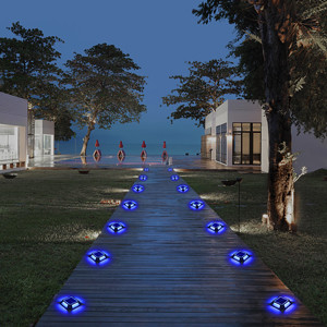 IP68 ป้องกันน้ําในภายนอก ทางเดิน ด้านถนน LED Road Stud Marker Step Light Driveway แสงพลังแสงอาทิตย์