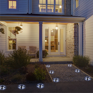 IP68 ป้องกันน้ําในภายนอก ทางเดิน ด้านถนน LED Road Stud Marker Step Light Driveway แสงพลังแสงอาทิตย์