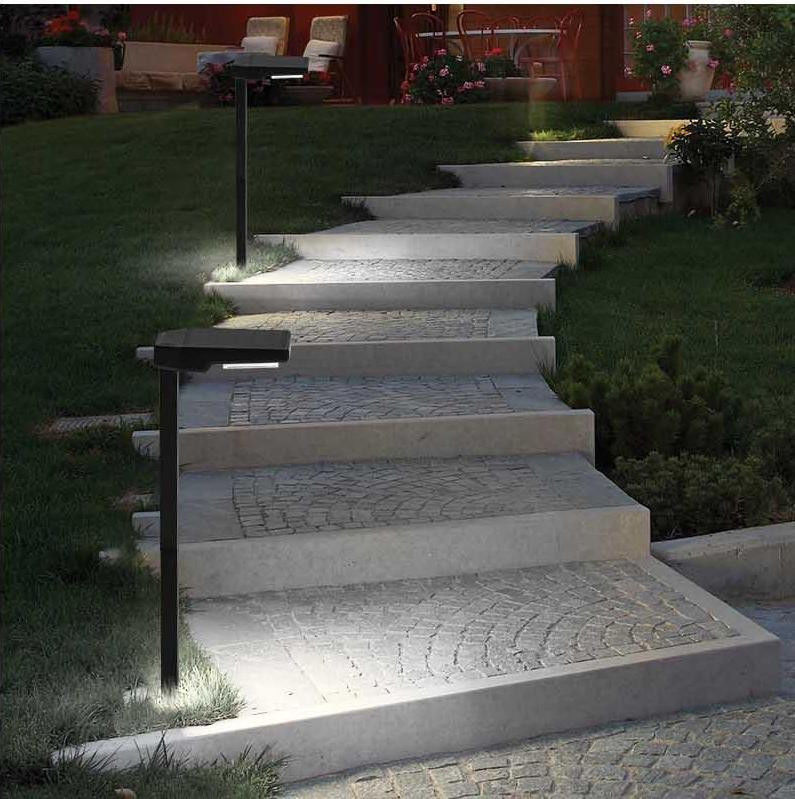 ไฟสต๊อก LED ไฟพลังแสงอาทิตย์ พร้อมเปิด/ปิดอัตโนมัติ 6 ชิ้น LED กันน้ํา IP65