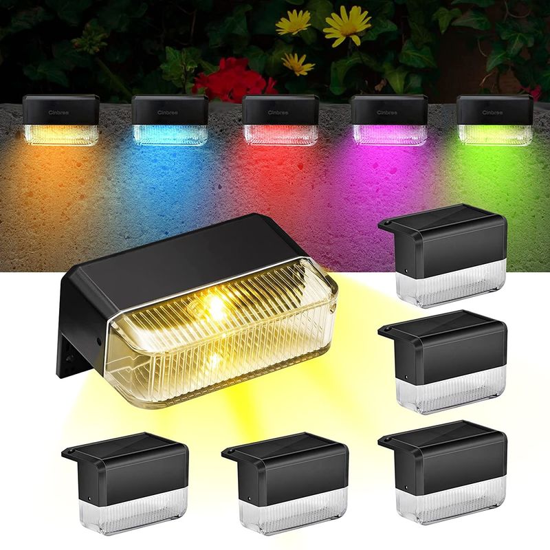 15 ชั่วโมง สีขาวอุ่น RGB แสงรั้วแสงอาทิตย์ 20 ลูเมน ABS PMMA กันน้ํา ซิลิคอนโมโนคริสตัล